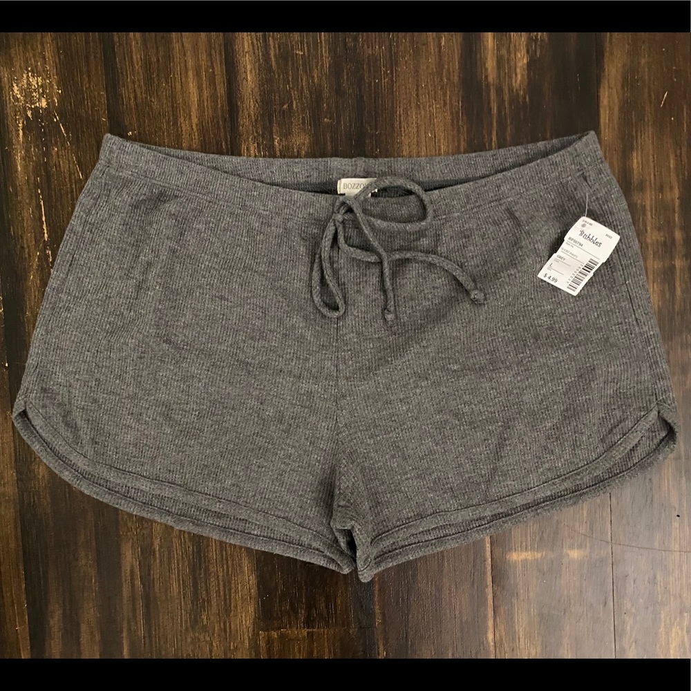 NWT Waffle Knit Dark Grey Sleep Shorts - Size L